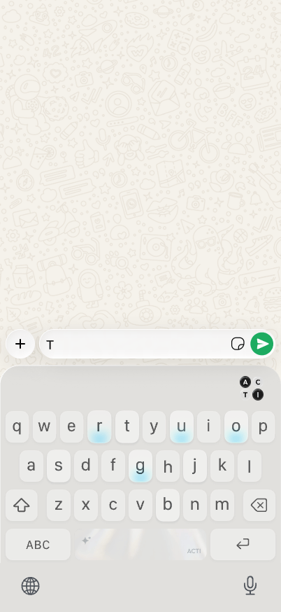 Acti turning a typed query into a live map link inside WhatsApp